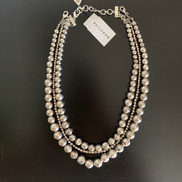 Silpada Multi Strand Sterling Silver Bead Necklace - Picture 7 of 7